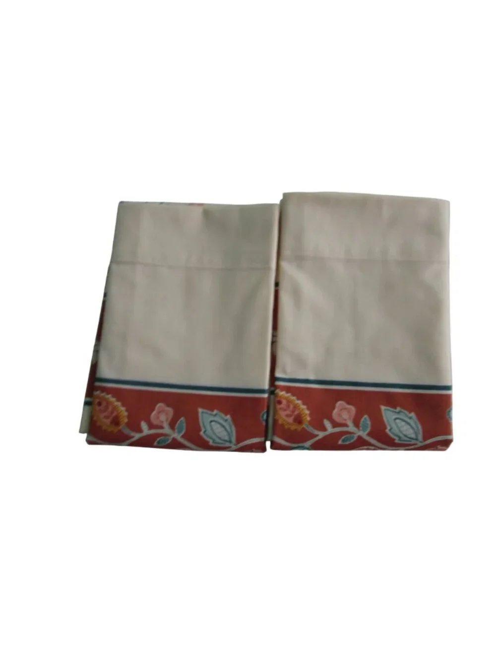Museum of American Folk Art Vintage Pillowcases A Pair Cotton Blend Standard 198